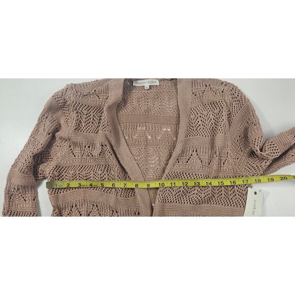 NWT Madison Hudson light pink open cardigan sparkle sweater sz L large glam - Picture 8 of 9